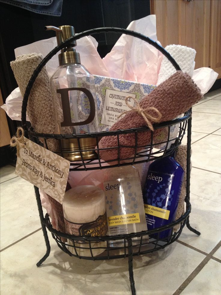 Bath Gift Basket Ideas
 DIY t basket I made this for a wedding shower t