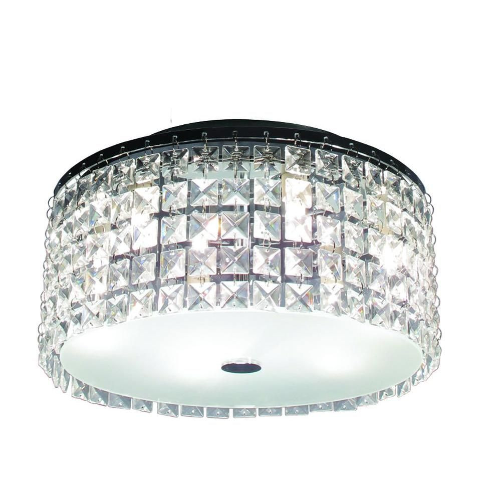 Bathroom Ceiling Paint Home Depot
 This glam brushed chrome ceiling light features decorative