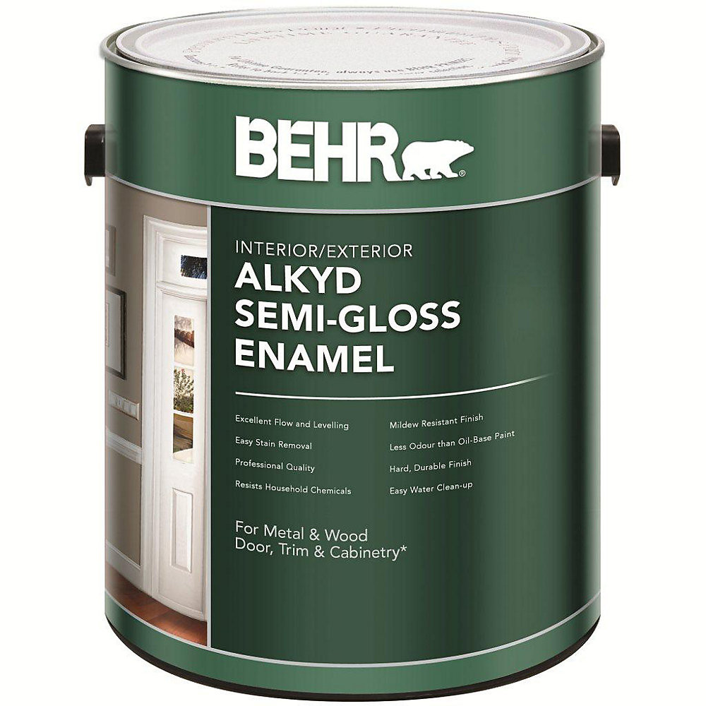 Bathroom Ceiling Paint Home Depot
 BEHR Interior Exterior Alkyd Semi Gloss Enamel Paint