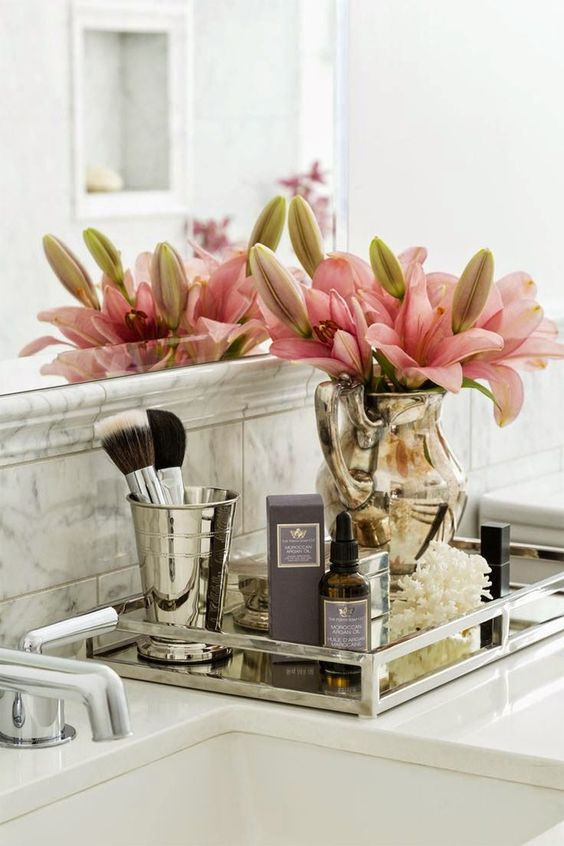 Bathroom Counter Decorating Ideas
 8 Chic And Easy Ways To Revamp Your Bathroom Counter • The