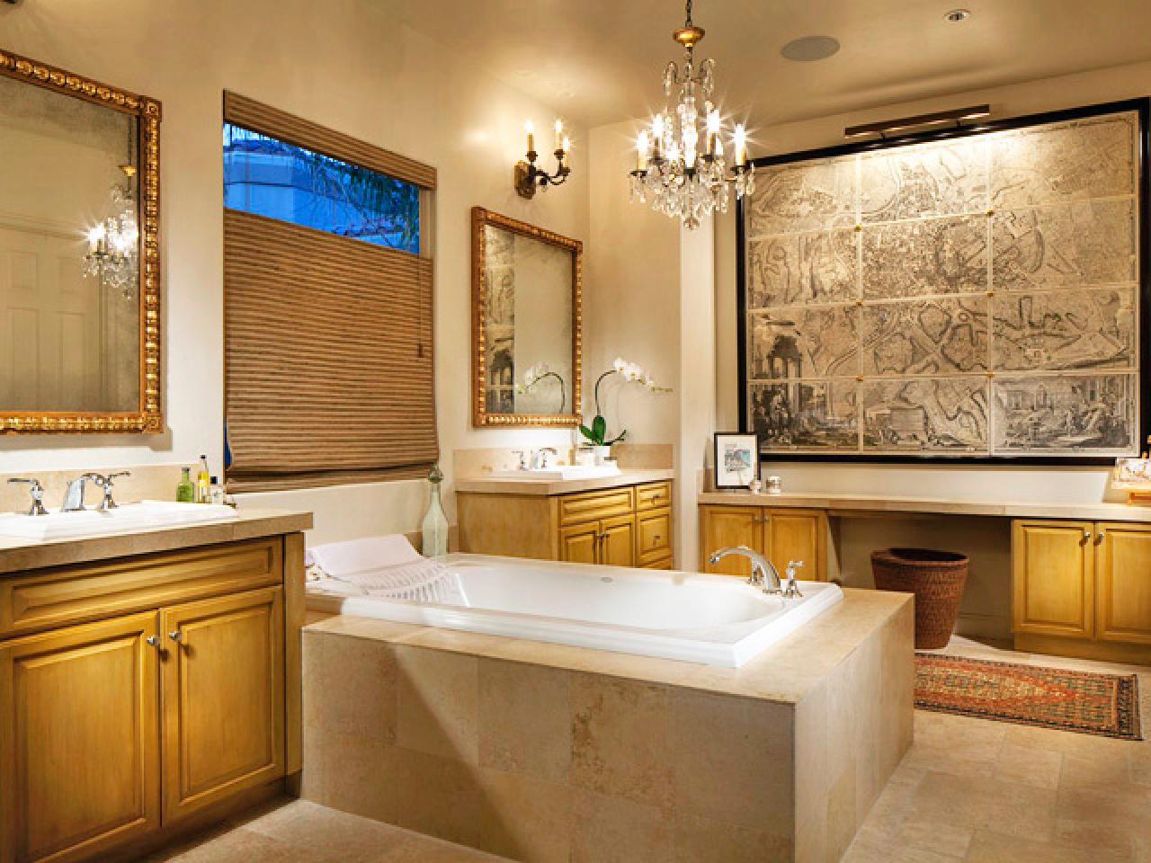 Bathroom Design Pictures
 20 Luxurious Bathrooms with Elegant Chandelier Lighting