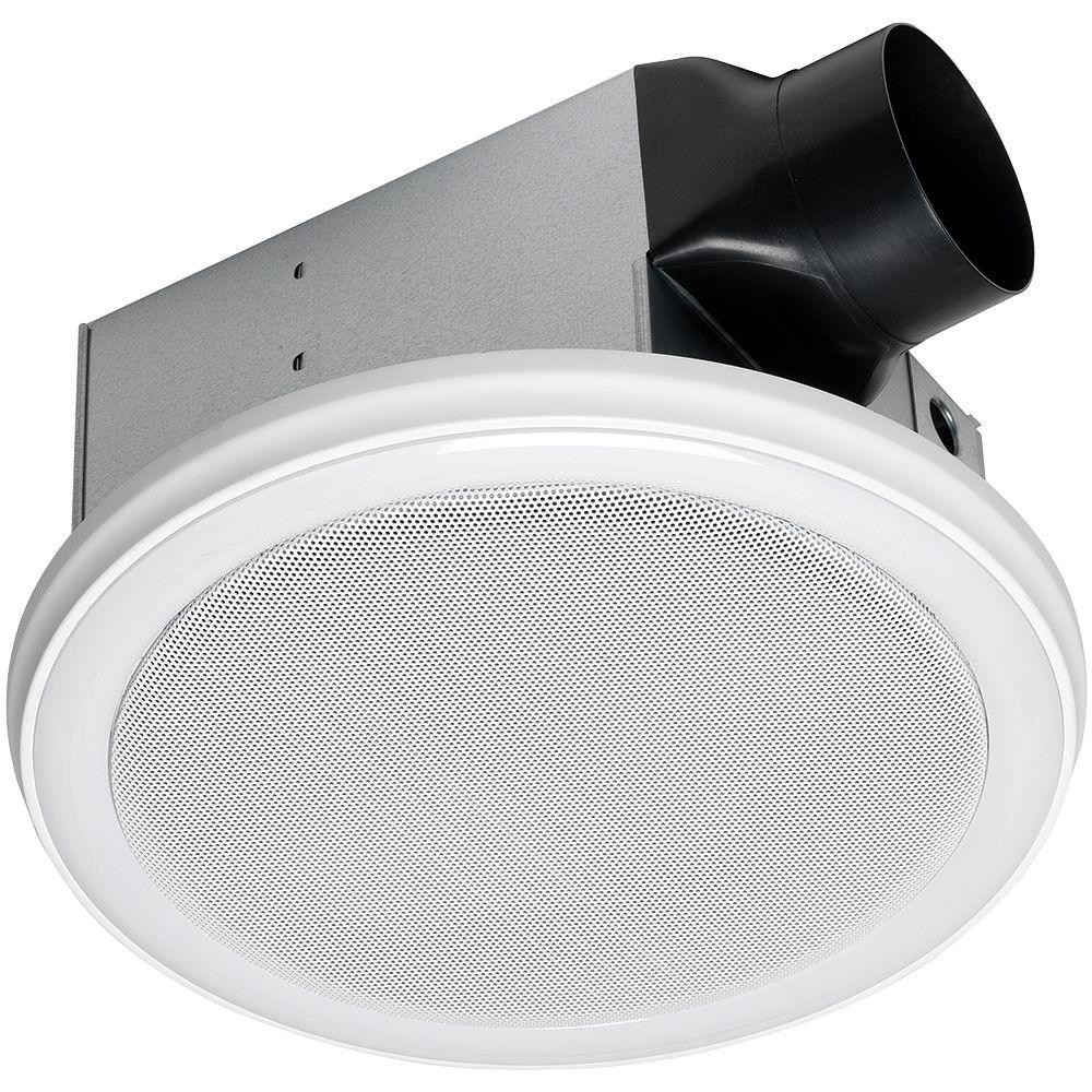 Bathroom Exhaust Fan And Light
 Home Netwerks Decorative White 100 CFM Bluetooth Stereo