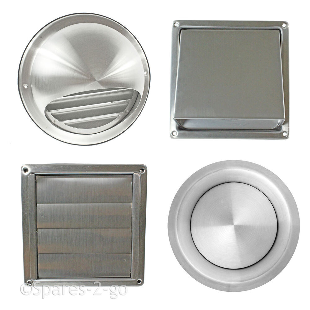 Bathroom Exhaust Fan Exterior Cover
 Stainless Steel Wall Air Vent Metal Cover Outlet Exhaust