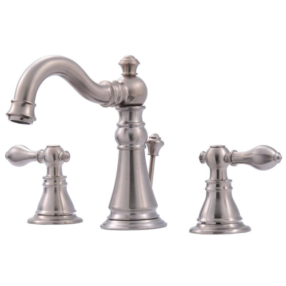 Bathroom Faucets Brushed Nickel
 Ultra Faucets Signature Collection 8 in Widespread 2