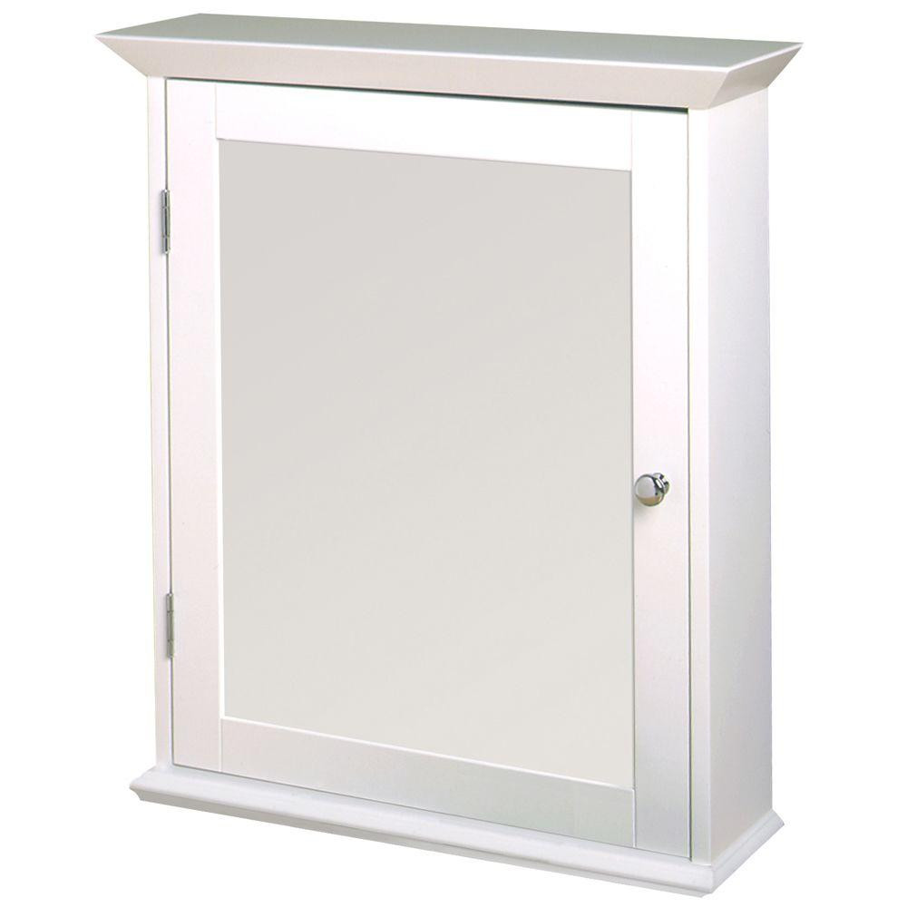 Bathroom Medicine Cabinet Home Depot
 Zenith 22 in W Framed Surface Mount Bathroom Medicine
