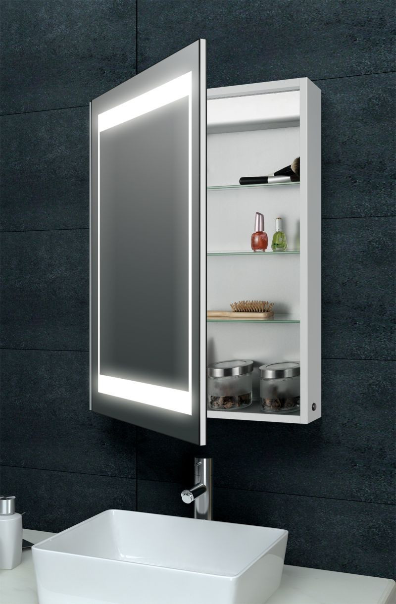 Bathroom Mirror Cabinet With Light
 Lana LED Backlit Mirrored Cabinet