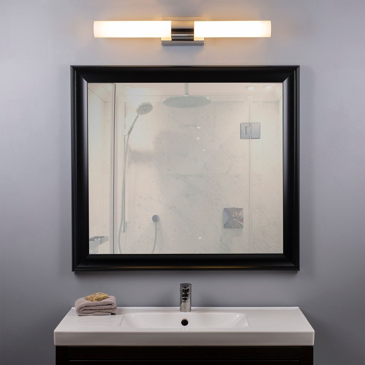 Bathroom Mirror With Light
 Tbest 14W Modern Style Home Bathroom Front Mirror LED