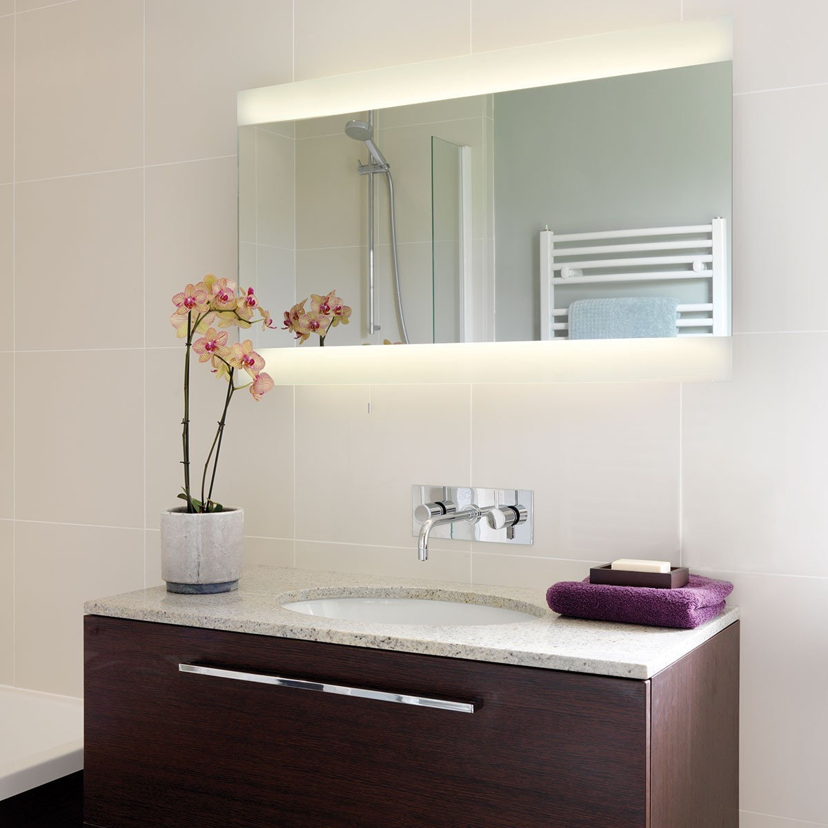 Bathroom Mirror With Light
 Astro Fuji Wide 950 Bathroom Mirror Light at UK Electrical