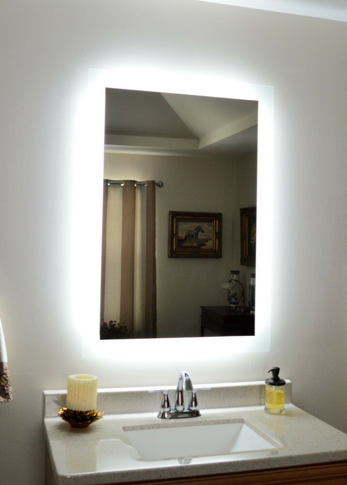 Bathroom Mirror With Light
 Lighted Vanity Mirror make up wall mounted LED bath