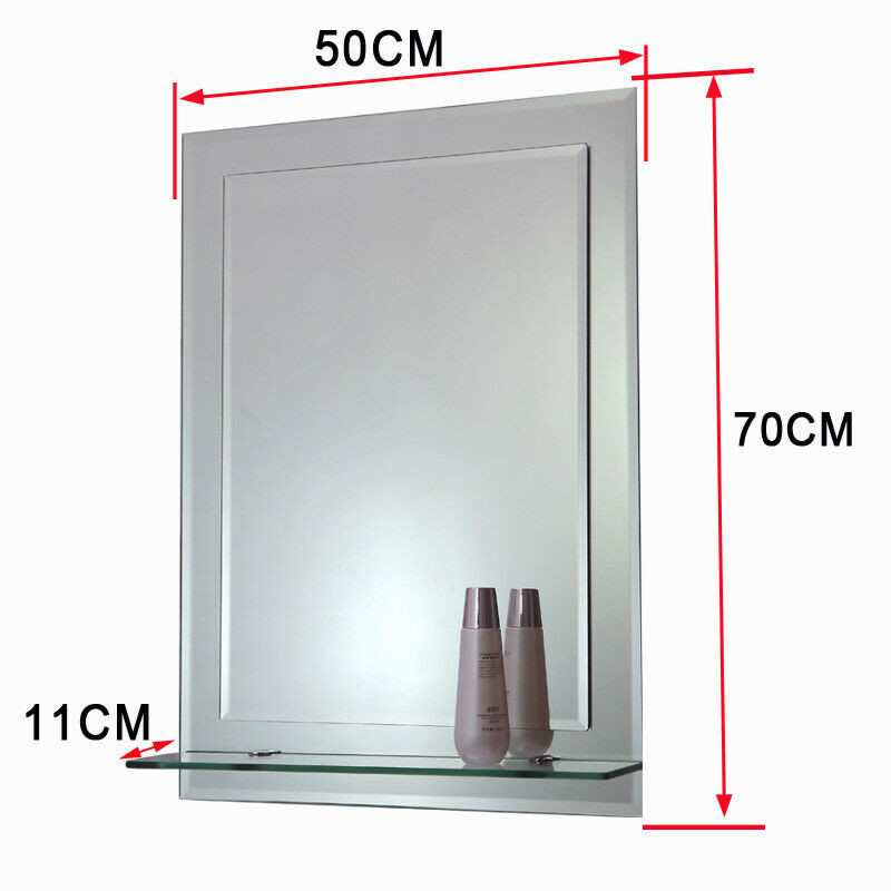 Bathroom Mirror With Shelf Attached
 BATHROOM MIRROR ON MIRROR Elegant Rectangular WITH SHELF