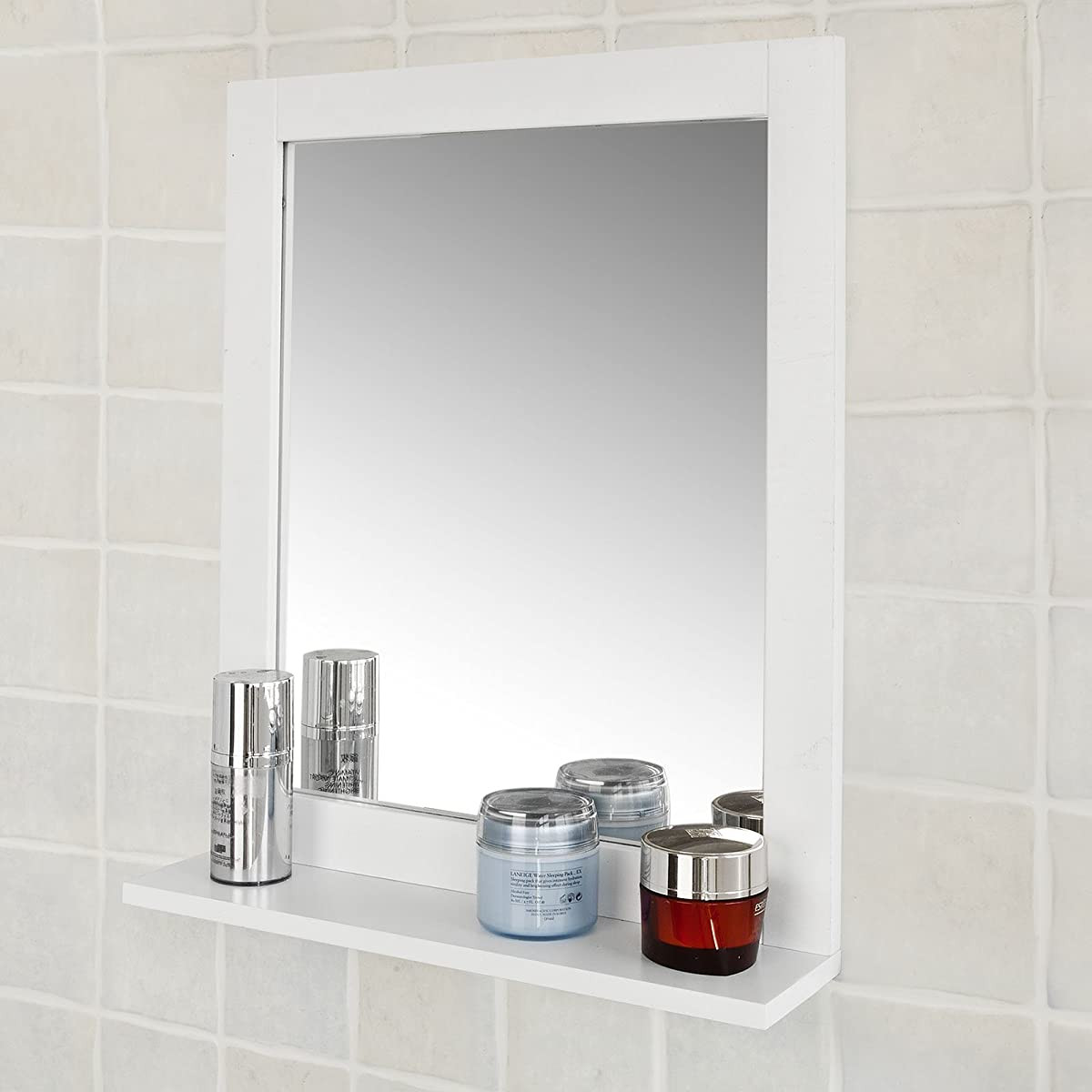 Bathroom Mirror With Shelf Attached
 Haotian Wall Mounted Bathroom Mirror with Shelf Bathroom