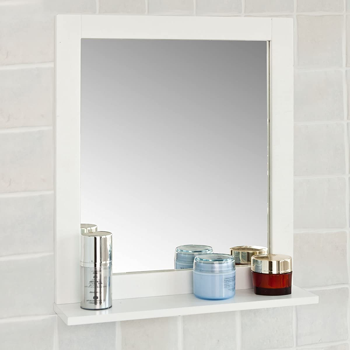 Bathroom Mirror With Shelf Attached
 Haotian Wall Mounted Bathroom Mirror with Shelf Bathroom