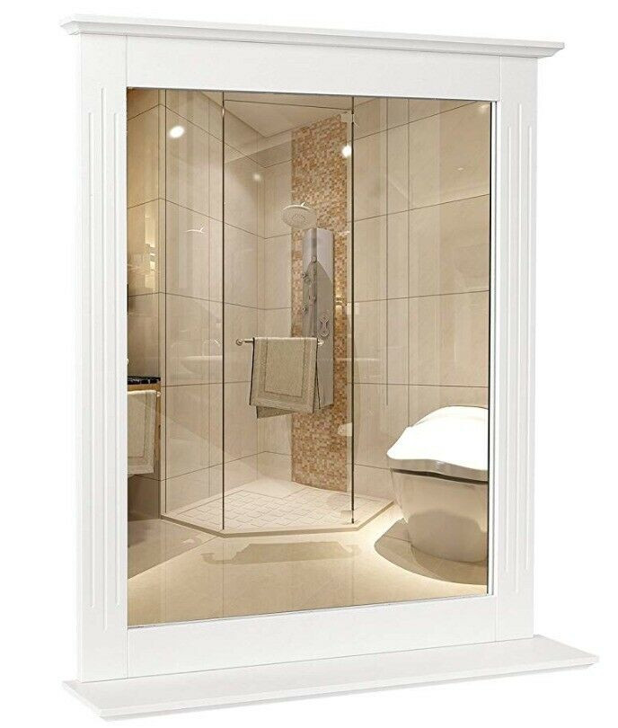 Bathroom Mirror With Shelf Attached
 50×60cm Bathroom Mirror With Shelf Wall Mounted Mirror