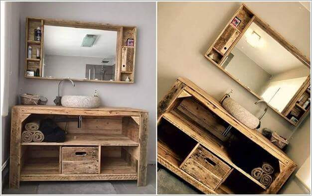 Bathroom Mirror With Shelf Attached
 45 Attractively Pretty DIY Storage Shelves That Are