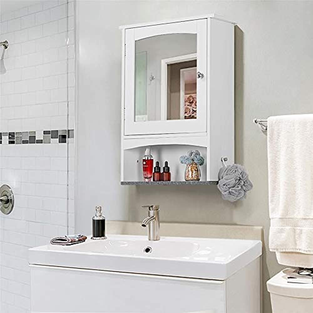 Bathroom Mirror With Shelf Attached
 Bathroom Medicine Cabinet Wall Mounted Mirror Storage