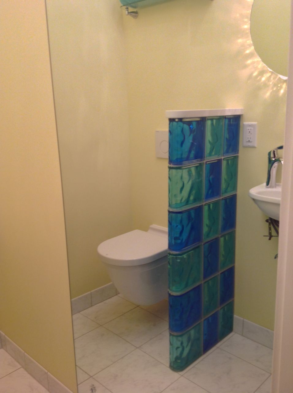 Bathroom Partition Walls
 Convert a Closet into a Half Bathroom Condo Bath