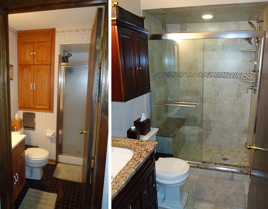 Bathroom Remodel Before And After
 Small Bridgewater Bathroom Remodel