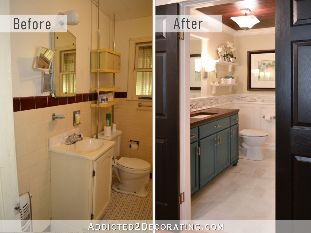 Bathroom Remodel Before And After
 DIY Bathroom Remodel Before And After Addicted 2 Decorating