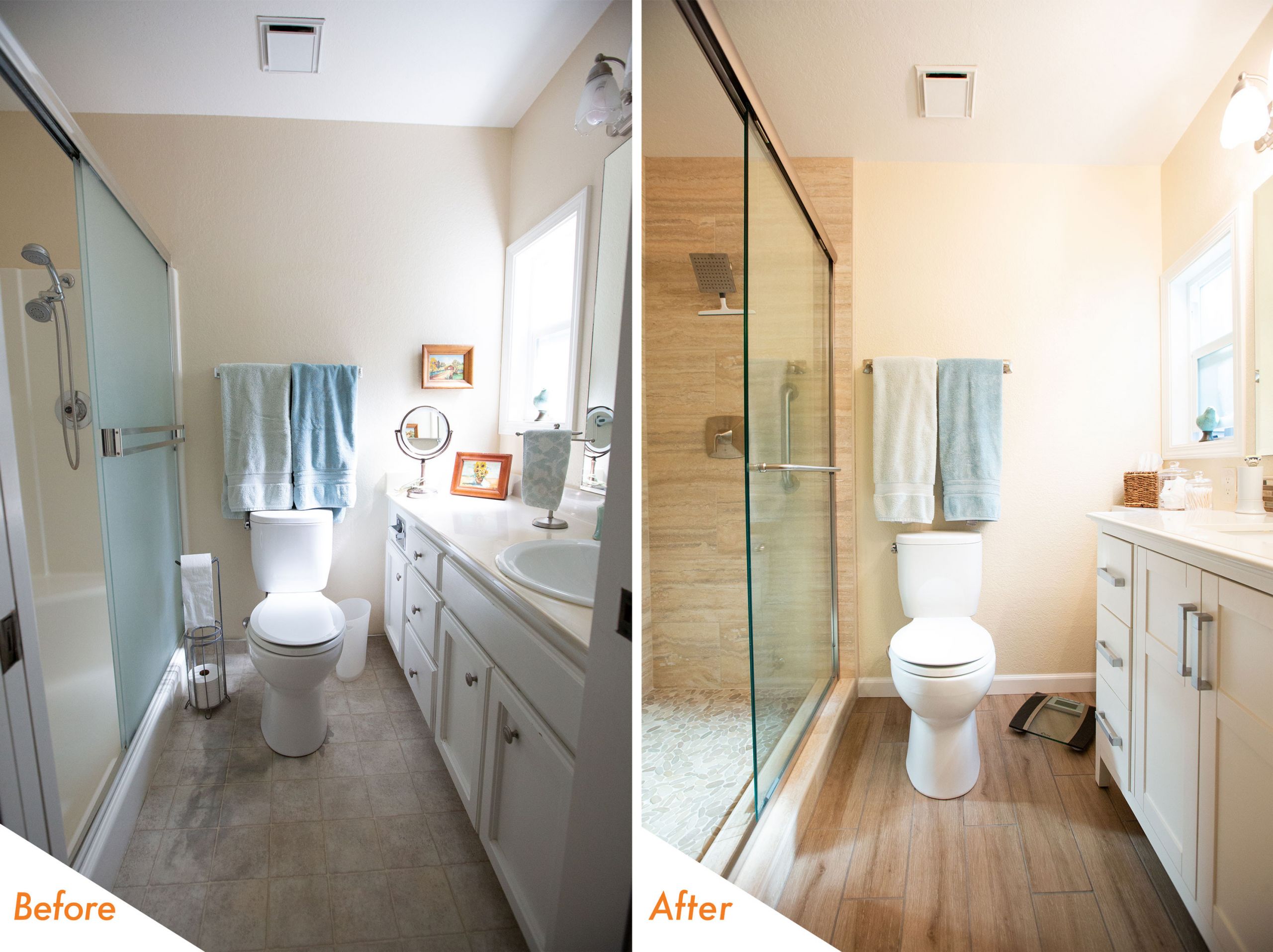 Bathroom Remodel Before And After
 Beautiful Bathroom Remodel In Modesto bathCRATE Camborne