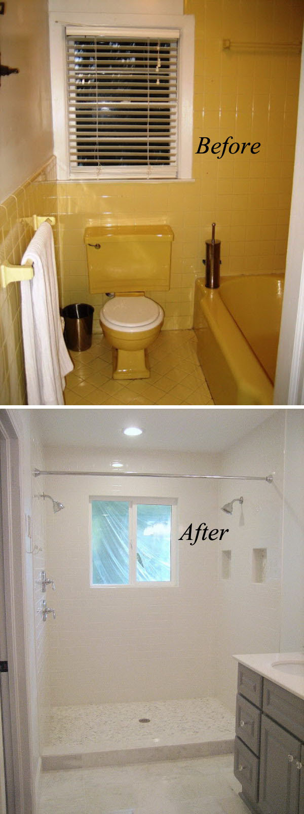 Bathroom Remodel Before And After
 Before and After 20 Awesome Bathroom Makeovers Hative