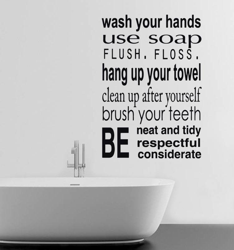 Bathroom Rules Wall Decals
 BATHROOM RULES Quote Decal WALL STICKER Art Home Toilet
