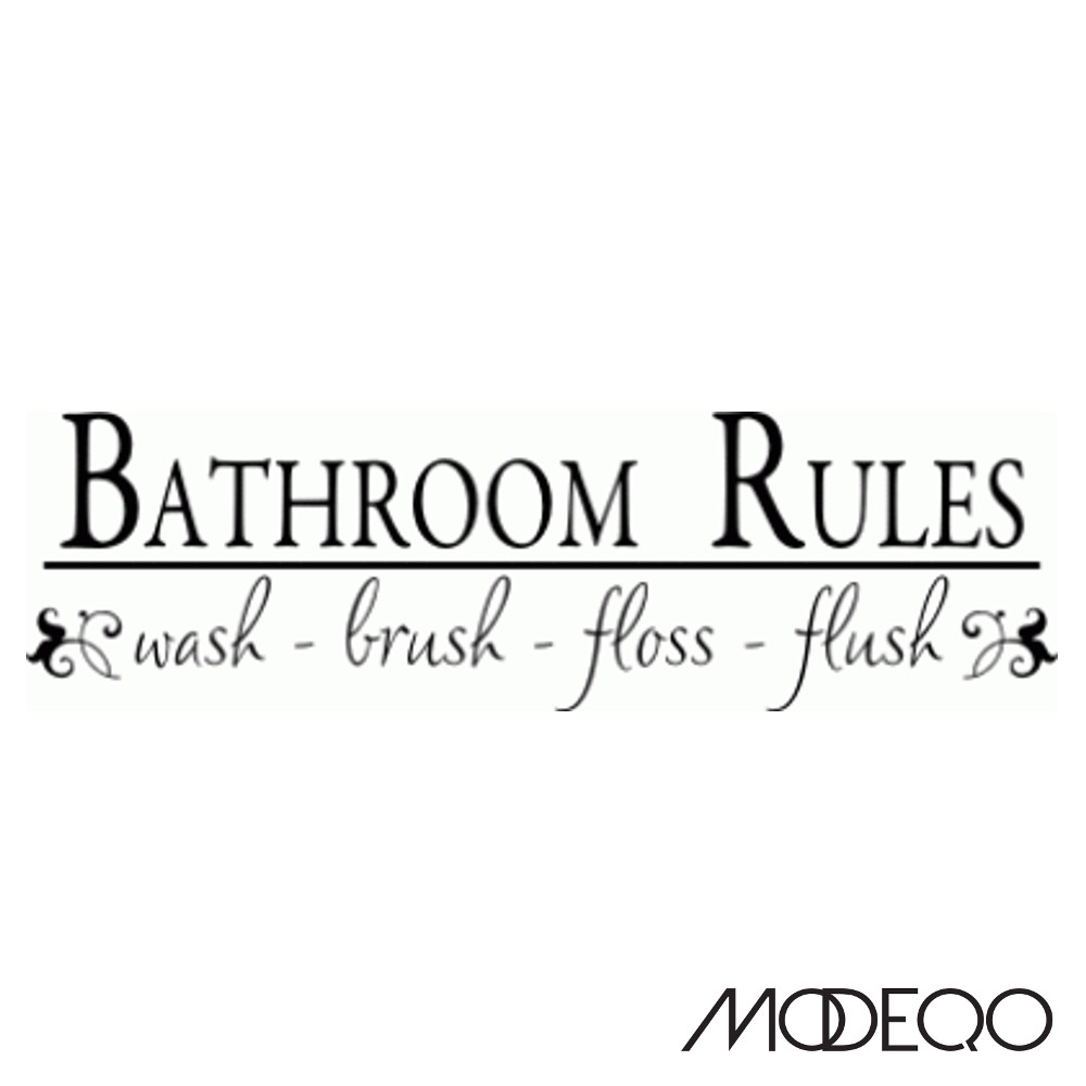 Bathroom Rules Wall Decals
 Bathroom Rules Vinyl Wall Decal Quote