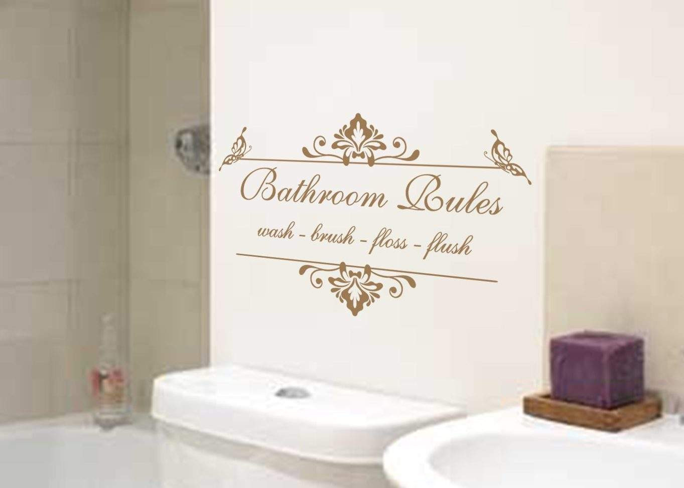 Bathroom Rules Wall Decals
 Bathroom rules wall decal sticker wall decal