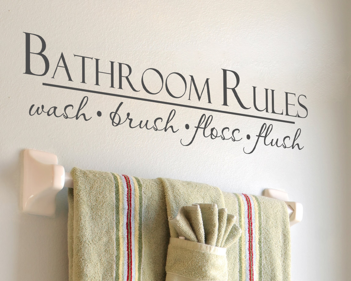 Bathroom Rules Wall Decals
 Bathroom Wall Decor Bathroom Wall Decal Bathroom Rules