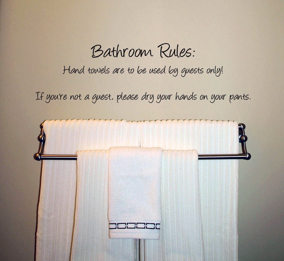 Bathroom Rules Wall Decals
 Bathroom Rules Wall Decal