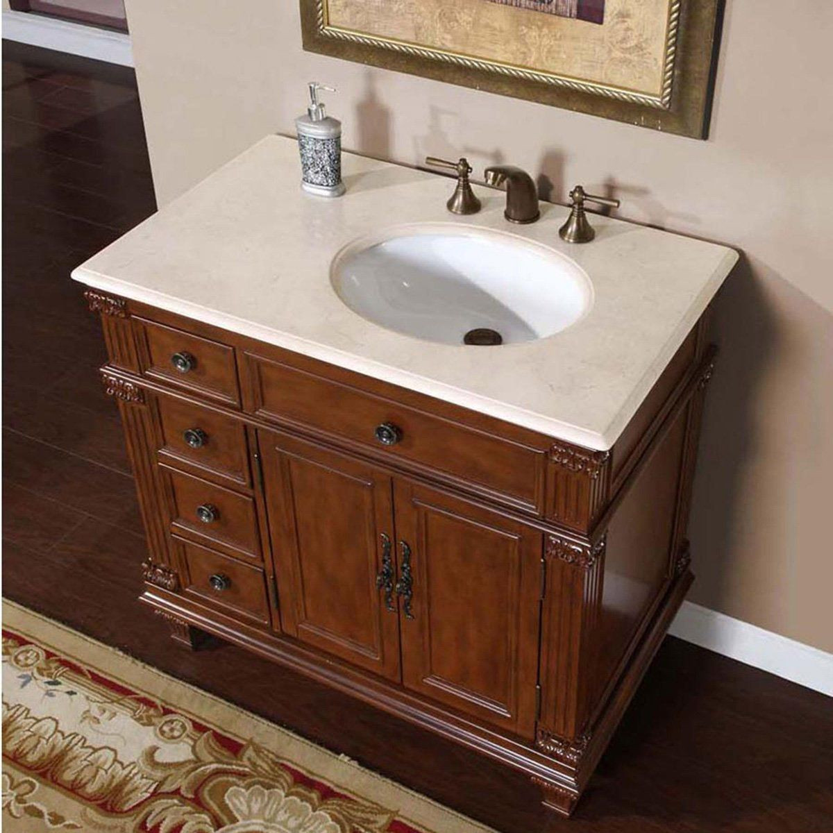 Bathroom Single Sink Vanity Cabinet
 36" Single Bathroom Vanity Cherry