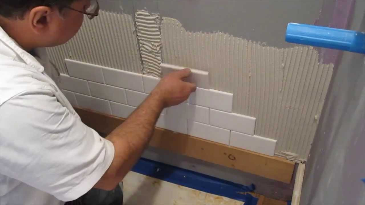 Bathroom Tile Contractors
 Subway tile shower install time lapse