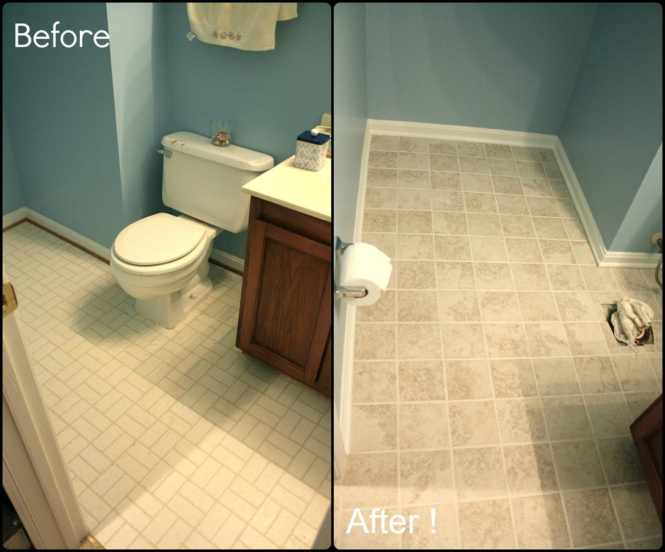 Bathroom Tile Paint
 Simply DIY 2 Bathroom Floor Part 3 Done