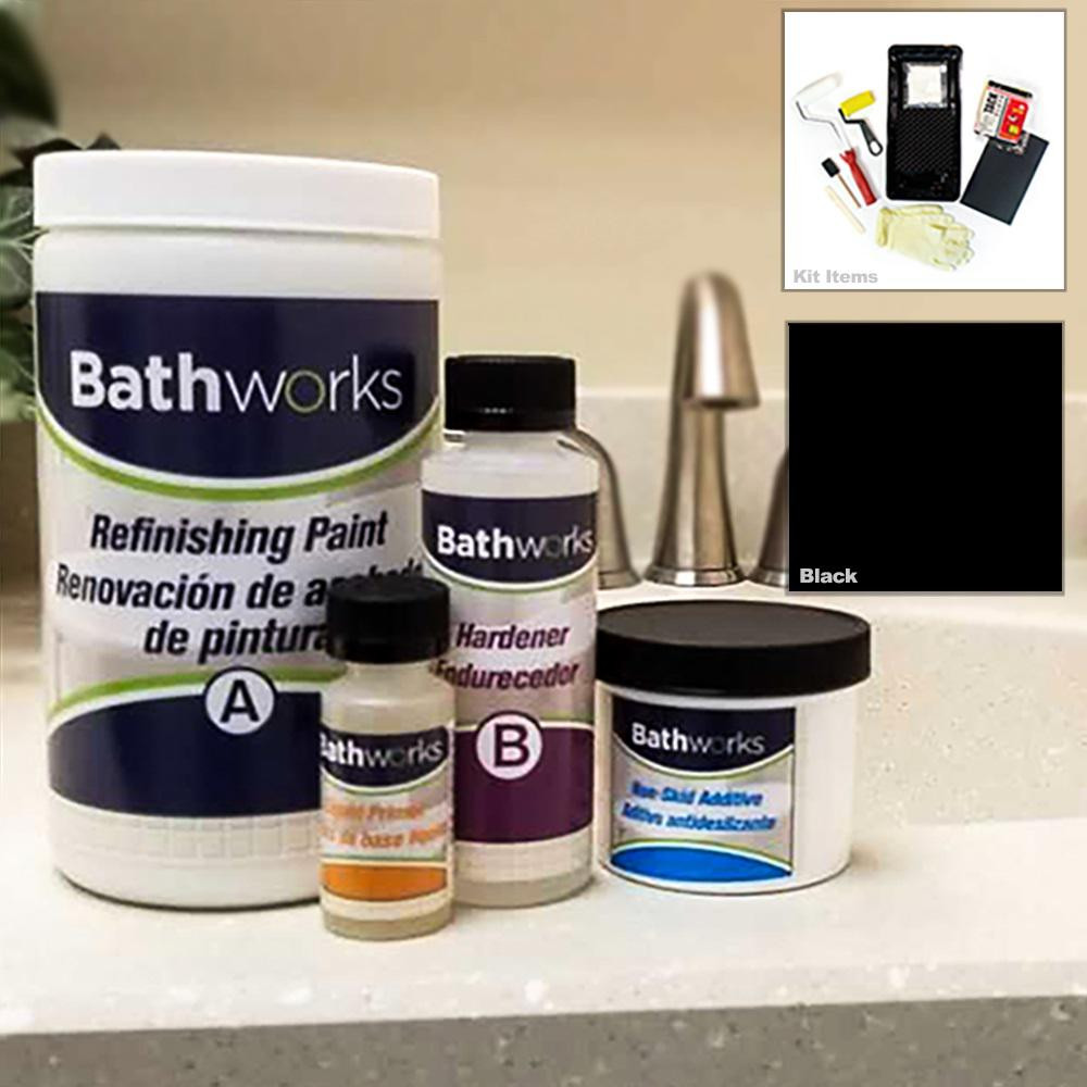 Bathroom Tile Paint Kit
 BATHWORKS 22 oz DIY Bathtub Refinishing Kit with Slip