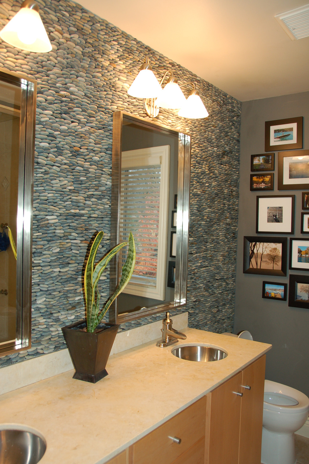 Bathroom Tile Sheets
 River Rock Tile Sheets – HomesFeed