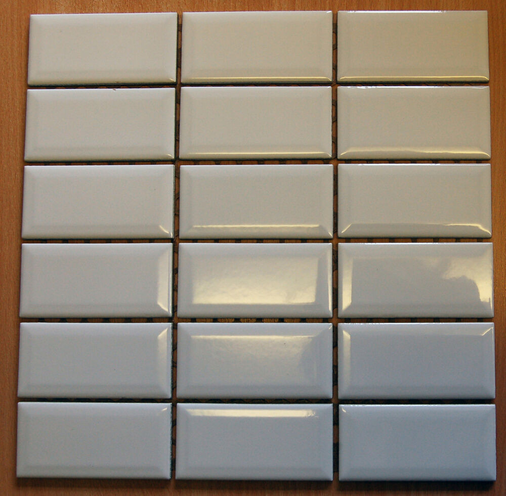 Bathroom Tile Sheets
 Luxury Kitchen & Bathroom Metro Bevel Mosaic Tile Sheets