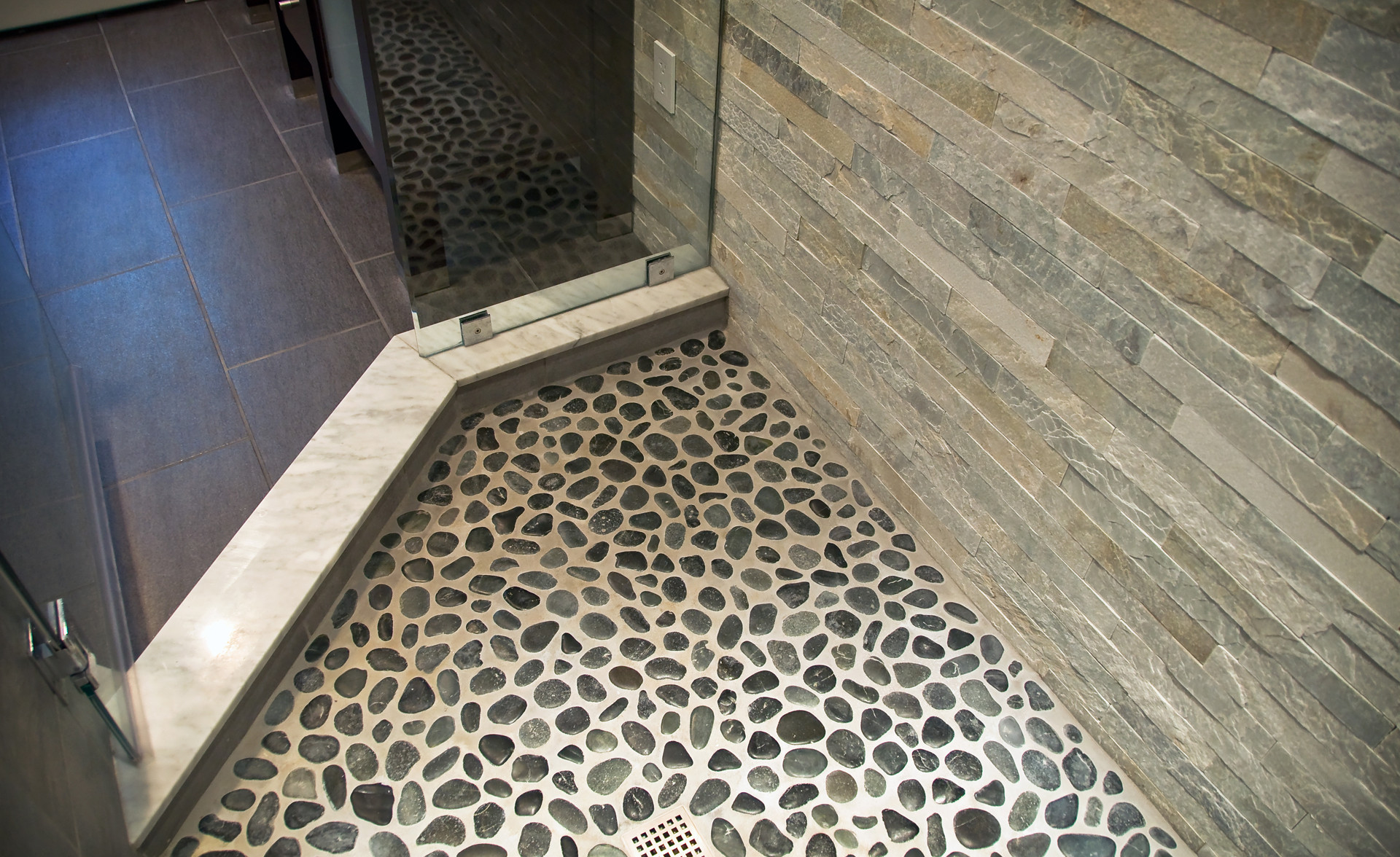 Bathroom Tile Sheets
 River Rock Tile Sheets – HomesFeed