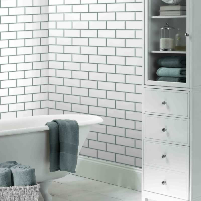 Bathroom Tile Wallpaper
 Download Bathroom Wallpaper Tile Effect Gallery