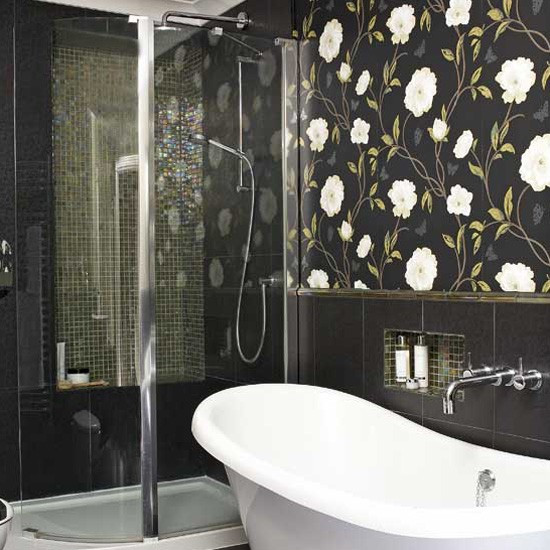 Bathroom Tile Wallpaper
 wallpaper ideas for bathrooms 2017 Grasscloth Wallpaper