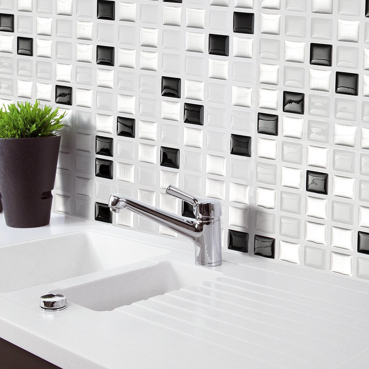 Bathroom Tile Wallpaper
 Home Decor Brick Mosaic Kitchen Bathroom Foil Beauty 3D
