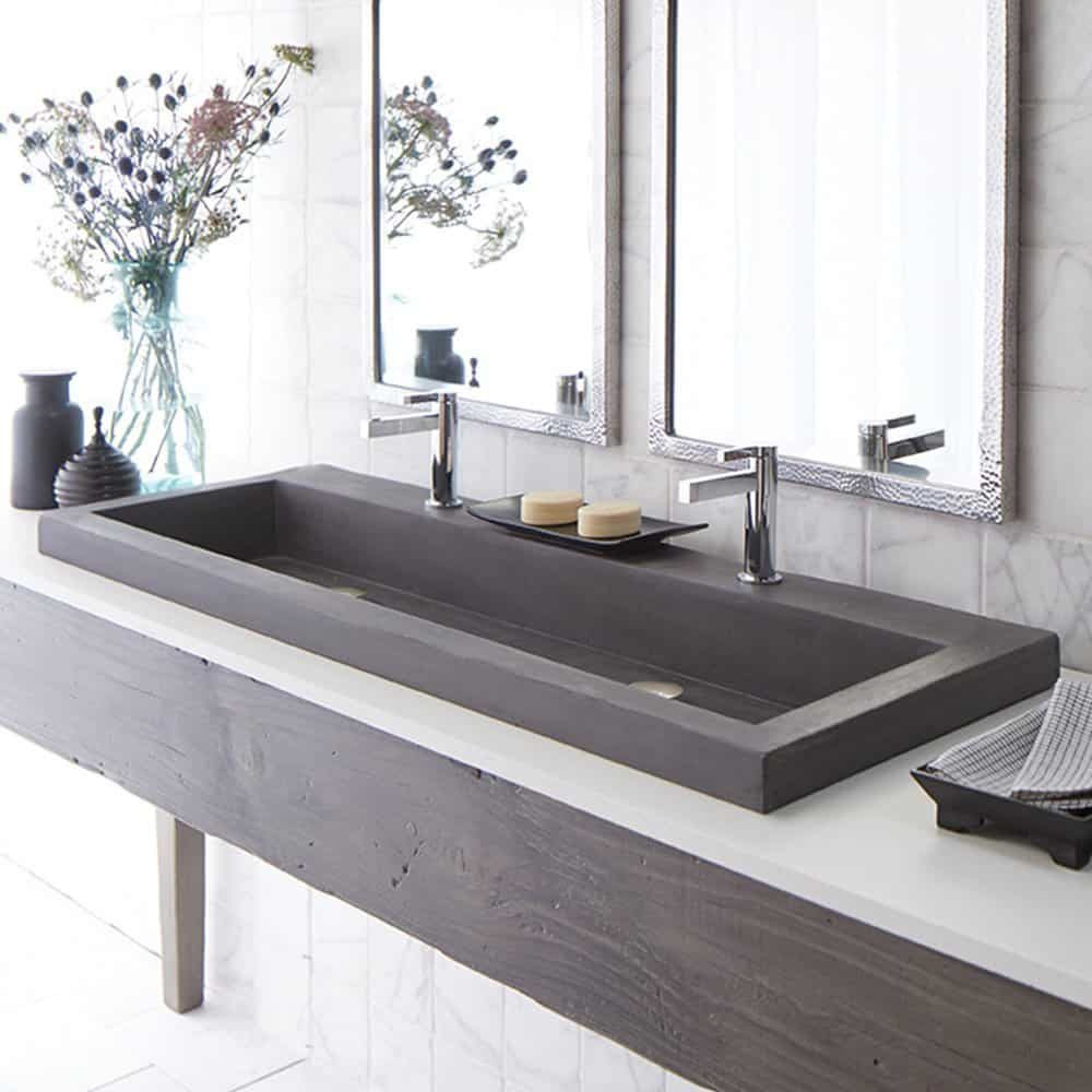 Bathroom Trough Sinks
 40 Bathroom Vanity Ideas for Your Next Remodel [PHOTOS]