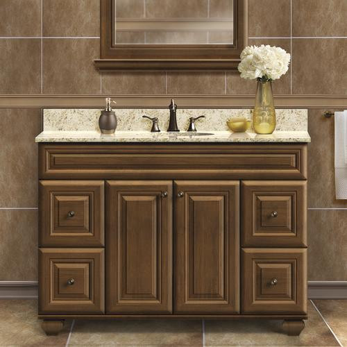 Bathroom Vanities Menards
 Magick Woods Elements Manchester 48"W x 21"D Mocha