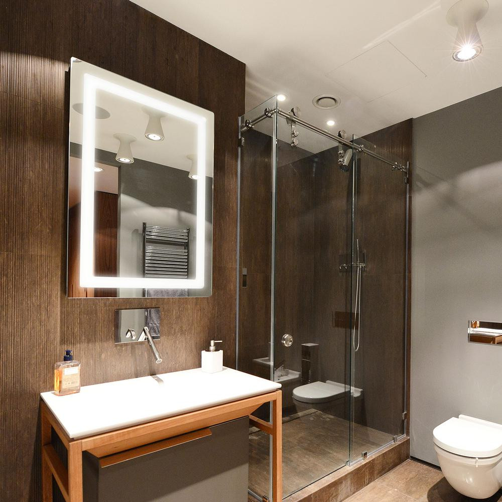 Bathroom Vanity Mirror
 Bathroom Mirror Vanity Swan Backlit LED Touch OFF