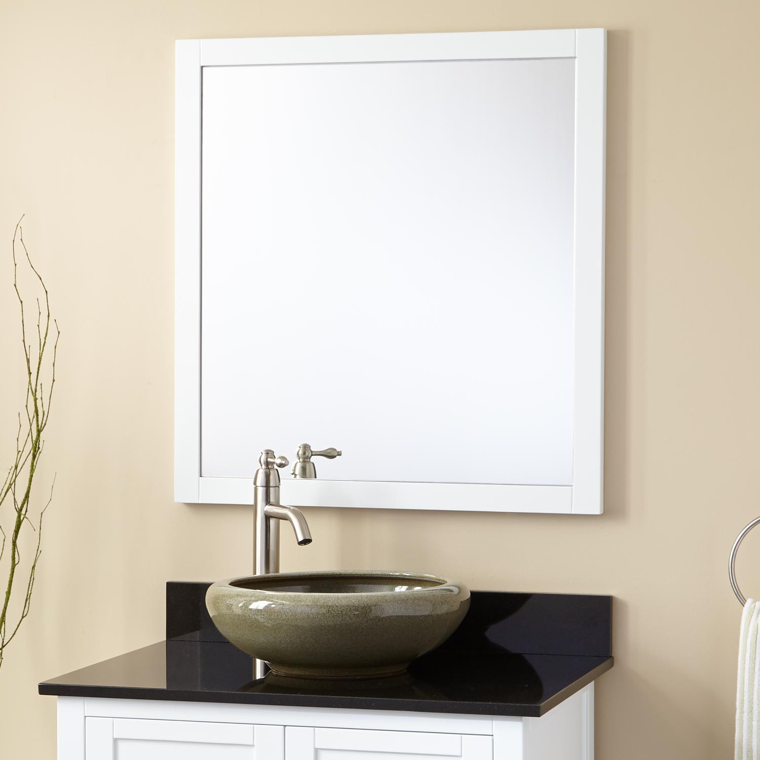 Bathroom Vanity Mirror
 Everett Vanity Mirror White Bathroom Mirrors Bathroom