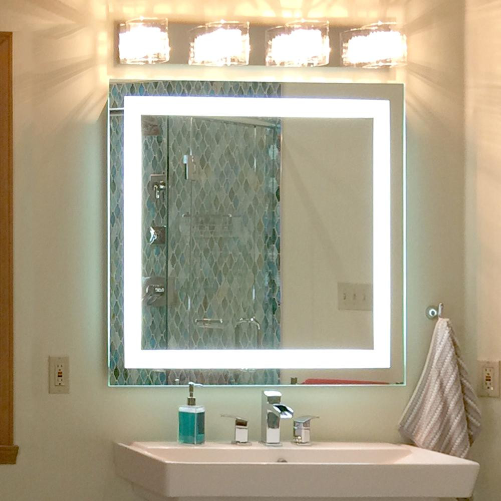 Bathroom Vanity Mirror
 Front Lighted LED Bathroom Vanity Mirror 48" x 48
