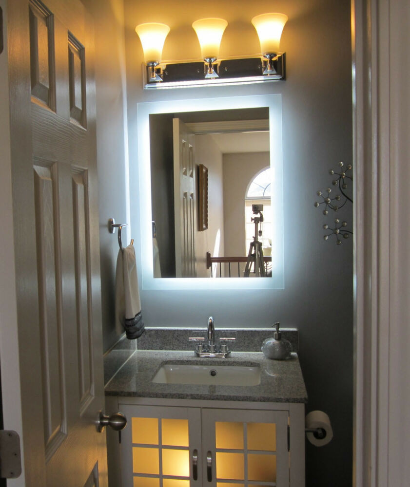Bathroom Vanity Mirror
 Lighted Vanity Mirror 24" Wide x 32" T MAM Side