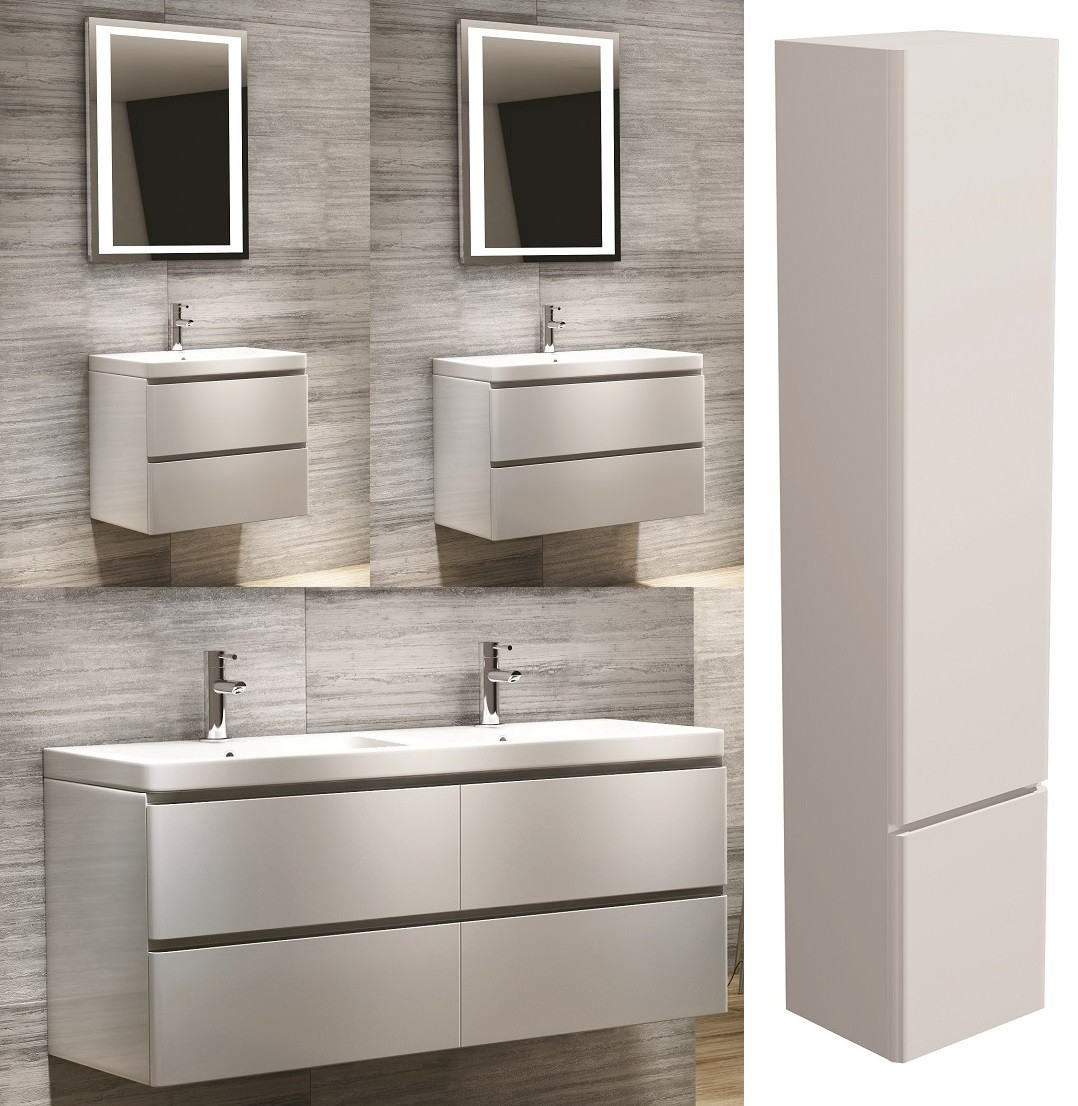 Bathroom Wall Cabinet With Drawers
 Modern Bathroom Vanity Unit Wall Hung White Basin Sink