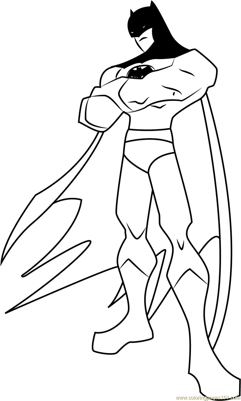 Batman Coloring Pages For Kids
 The Batman printable coloring page for kids and adults