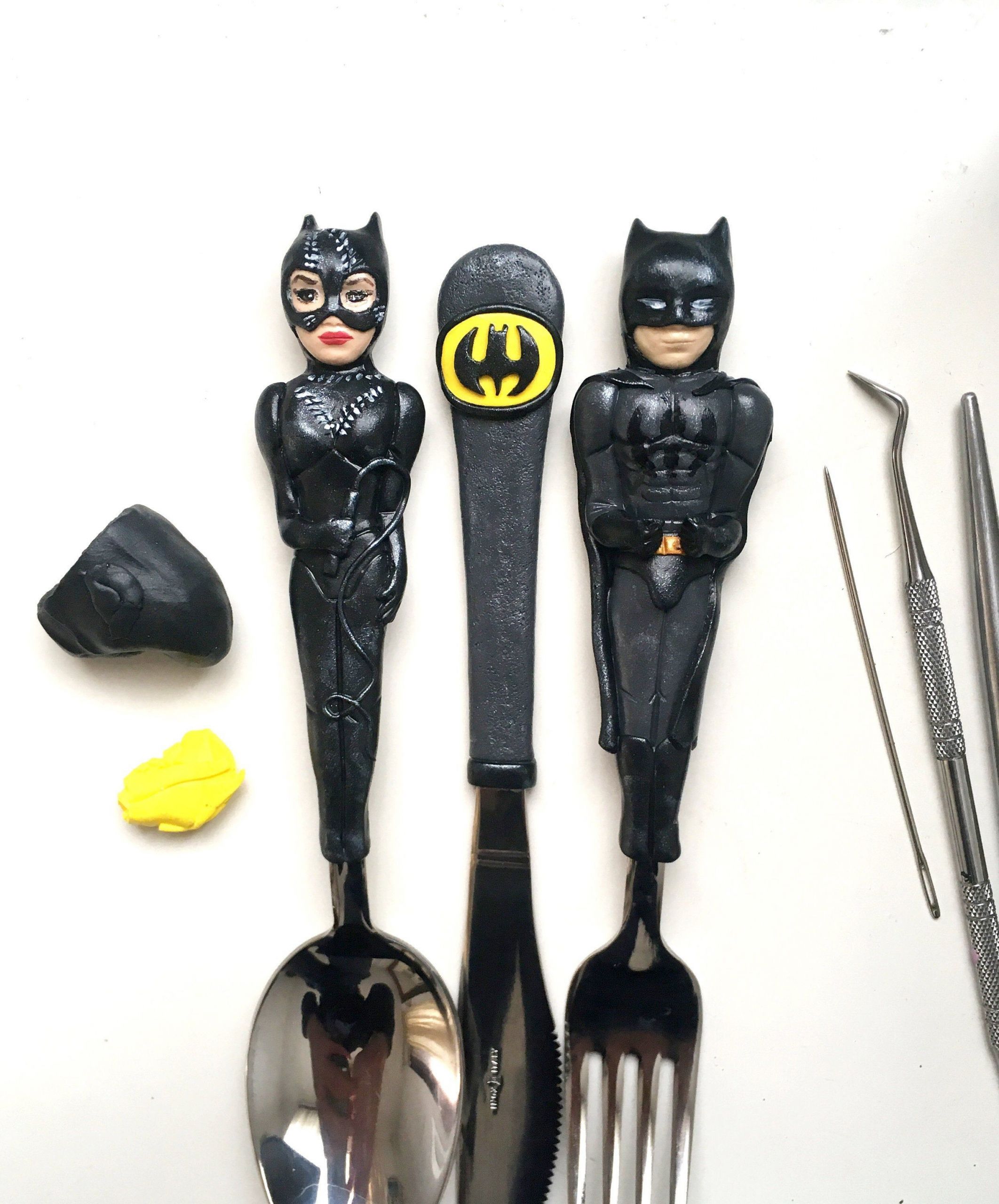 Batman Gift Ideas For Boyfriend
 Batman and Batwomen Cutlery set Cool Gift for Him Her