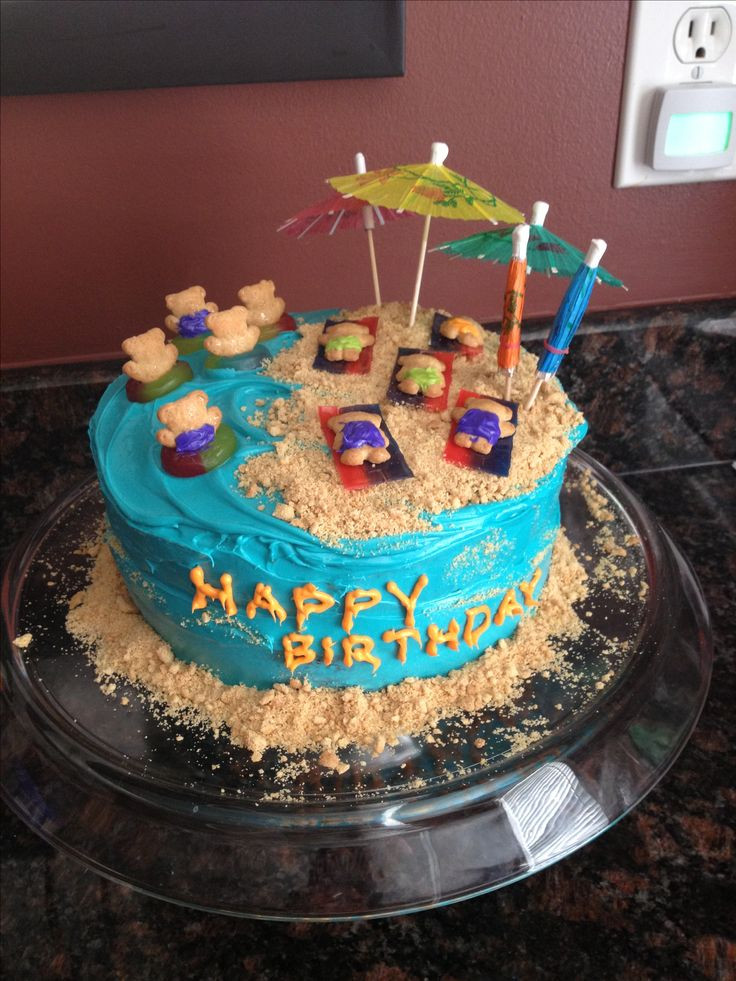 Beach Birthday Party Ideas Pinterest
 Best 25 Beach birthday cakes ideas on Pinterest