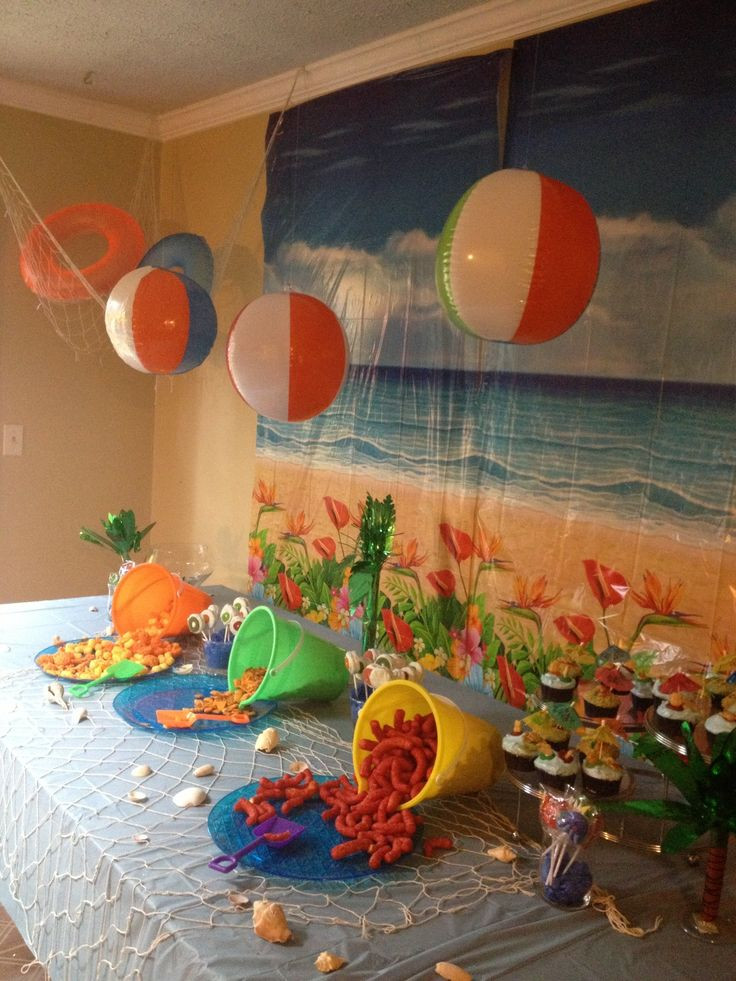 Beach Party Centerpiece Ideas
 23 best images about Beach Party for August on Pinterest